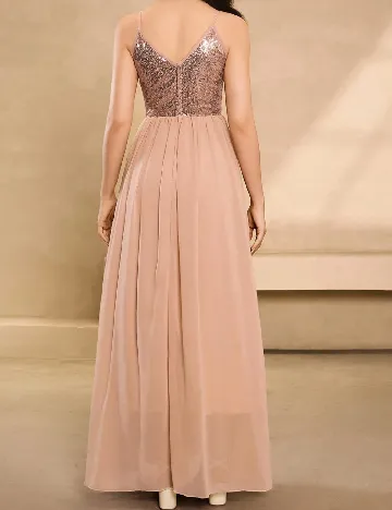 Rochie lunga Shein Kids, roz pudra