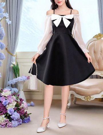 Rochie Shein Kids, negru/alb