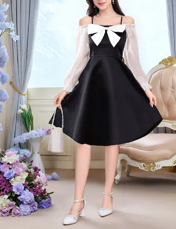 Rochie Shein Kids, negru/alb