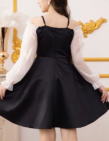 Rochie Shein Kids, negru/alb