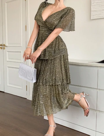 Rochie medie SHEIN, verde