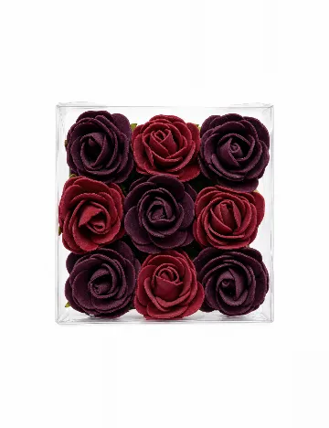 Trandafiri decorativi din spuma 9 bucati Home Accents, rosu/mov