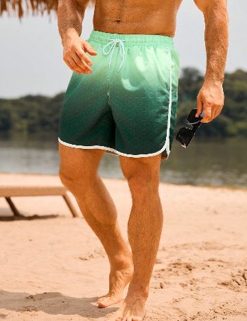 Short de baie SHEIN, verde