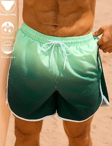 Short de baie SHEIN, verde