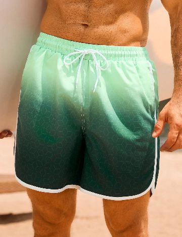 Short de baie SHEIN, verde