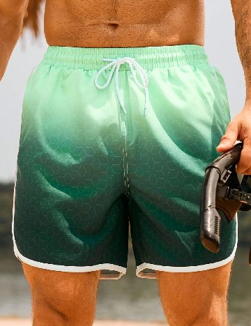 Short de baie SHEIN, verde