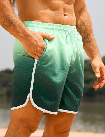 Short de baie SHEIN, verde