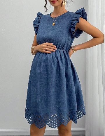 Rochie scurta SHEIN Maternity, albastru