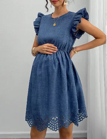 Rochie scurta SHEIN Maternity, albastru