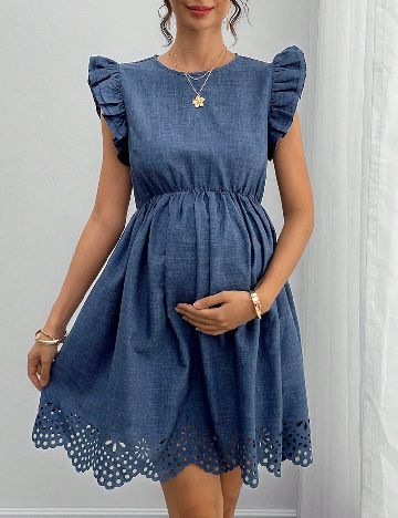 Rochie scurta SHEIN Maternity, albastru