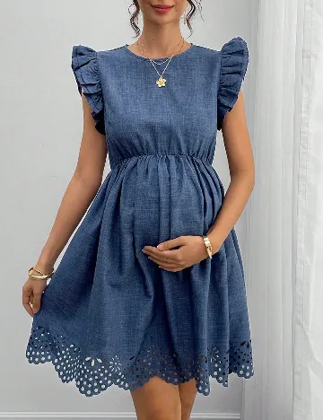 Rochie scurta SHEIN Maternity, albastru