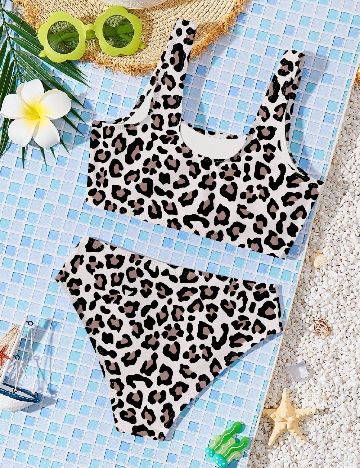 Costum de baie Shein Kids, animal print