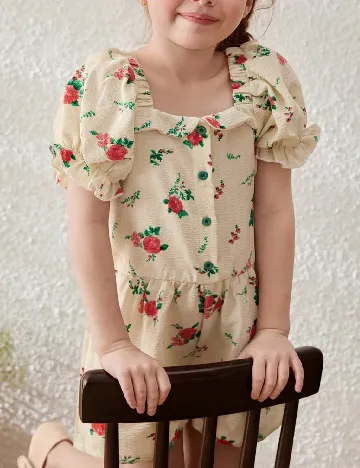 Salopeta Shein Kids, floral print