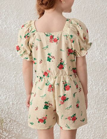 Salopeta Shein Kids, floral print