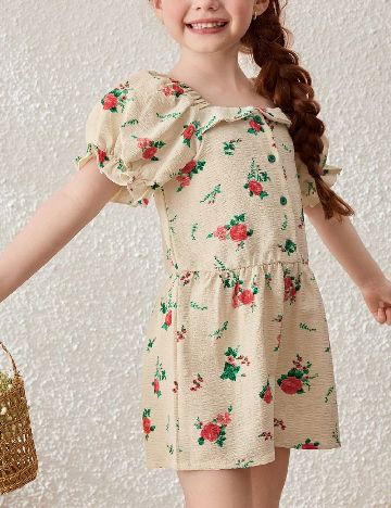 Salopeta Shein Kids, floral print