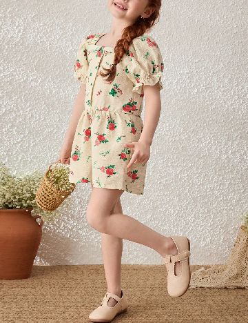 Salopeta Shein Kids, floral print