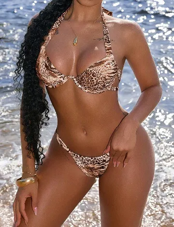 Costum de baie SHEIN, animal print