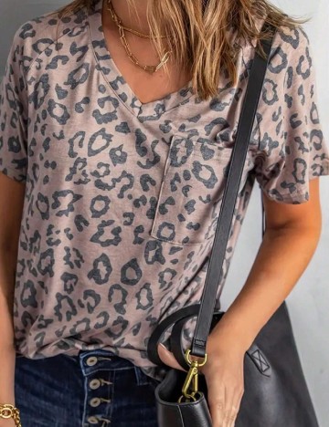 Tricou SHEIN CURVE, animal print