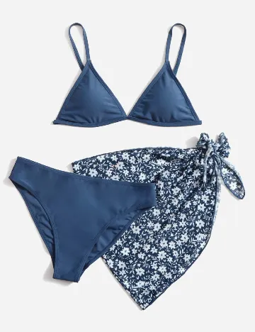 Costum de baie Shein Kids, albastru