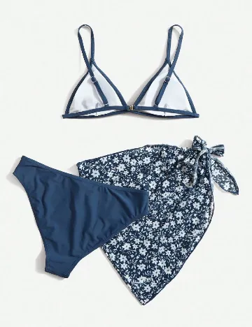 Costum de baie Shein Kids, albastru