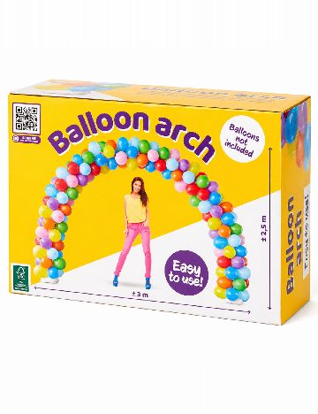 Arcada pentru baloane ACTION, transparent/alb