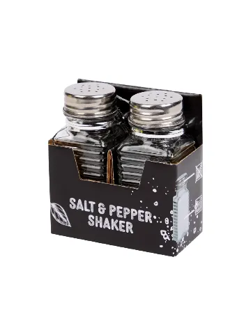 Set recipiente sare si piper 2 bucati A.I.&E., transparent