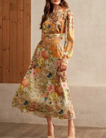 Rochie medie Anewsta, floral print