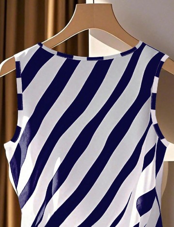 Maiou SHEIN, albastru/alb