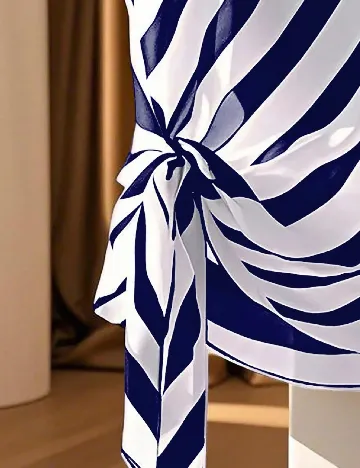 Maiou SHEIN, albastru/alb