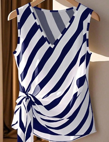 Maiou SHEIN, albastru/alb