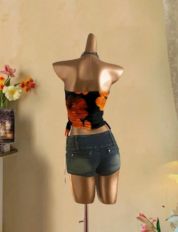 Top SHEIN, floral print