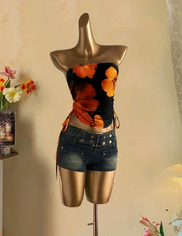 Top SHEIN, floral print