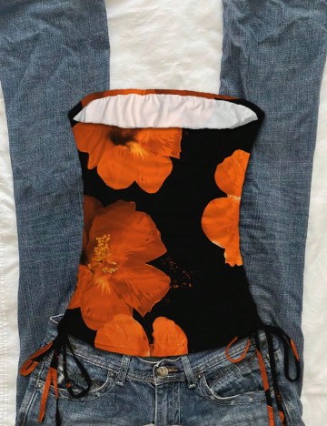 Top SHEIN, floral print