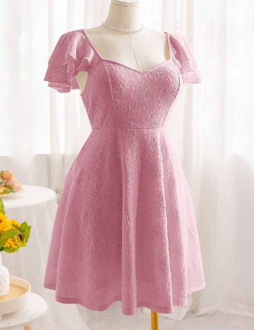 Rochie scurta SHEIN CURVE, roz