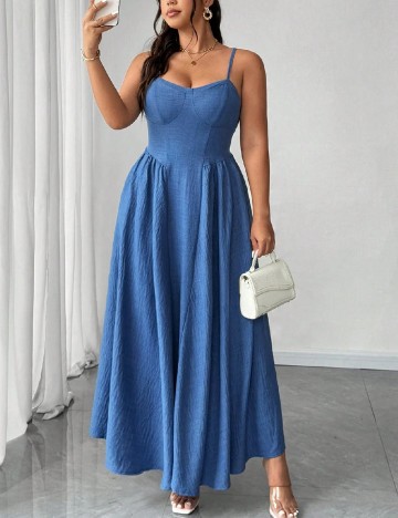 Rochie lunga SHEIN CURVE, albastru