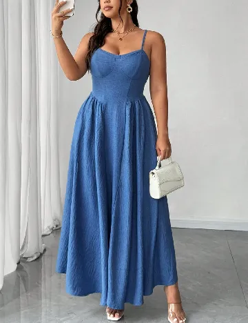 Rochie lunga SHEIN CURVE, albastru
