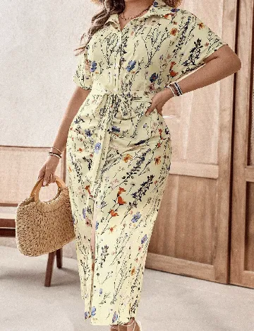 Rochie medie SHEIN CURVE, crem