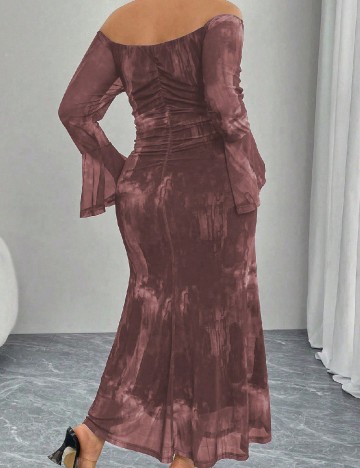 Rochie medie SHEIN CURVE, maro
