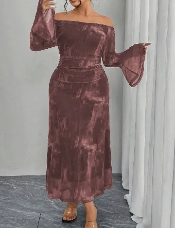 Rochie medie SHEIN CURVE, maro