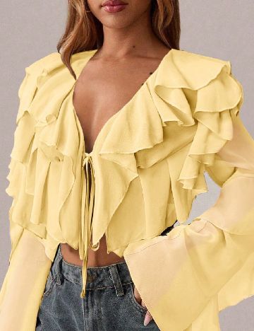 Bluza SHEIN CURVE, galben