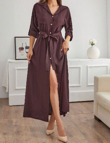 Rochie lunga SHEIN, maro