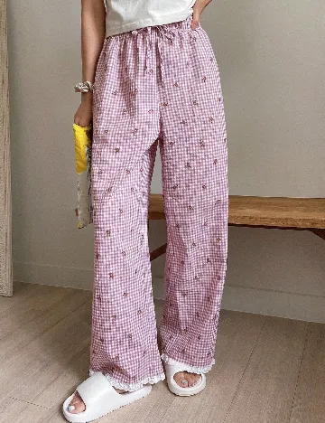 Pantaloni de pijama SHEIN, roz