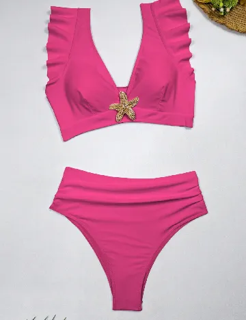 Costum de baie SHEIN, roz