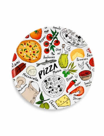 Tava pentru pizza  ACTION, mix culori