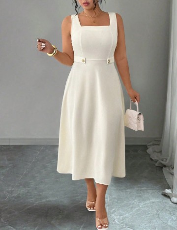 Rochie medie SHEIN CURVE, ecru