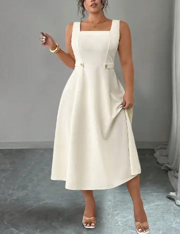 Rochie medie SHEIN CURVE, ecru