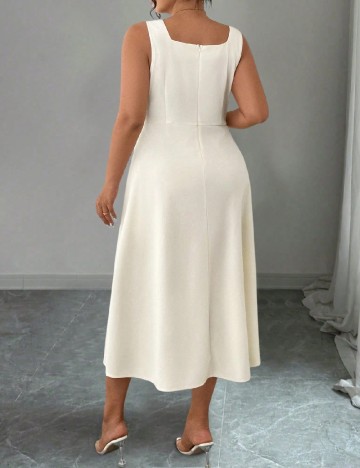 Rochie medie SHEIN CURVE, ecru