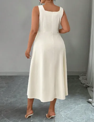 Rochie medie SHEIN CURVE, ecru