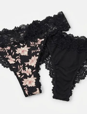 Set chiloti 2 perechi Undies International, mix culori