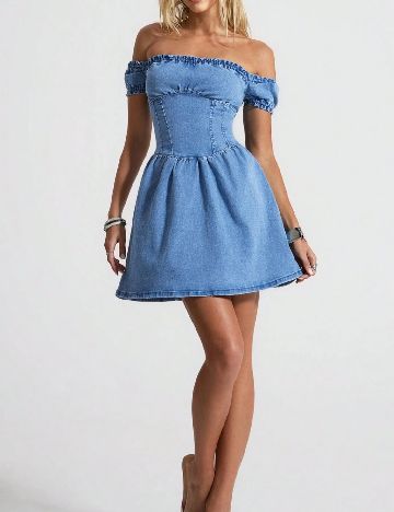 Rochie scurta SHEIN, albastru